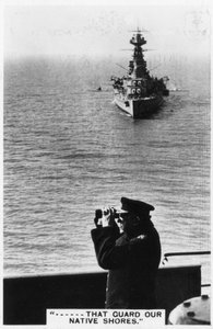 Crucero de batalla HMS Hood durante ejercicios de primavera, 1937 de Unbekannt