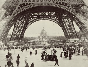 Bajo la Torre Eiffel, París, 1889 de Unbekannt