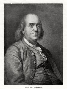 Benjamin Franklin, estadista, impresor y científico estadounidense, siglo XX de Unbekannt