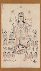 Benzaiten y quince asistentes, siglo XIII de Unbekannt
