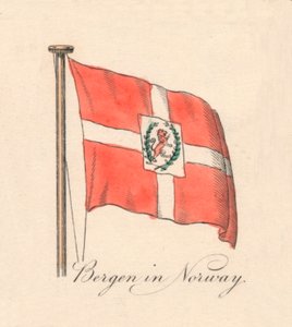 Bergen en Noruega, 1838 de Unbekannt