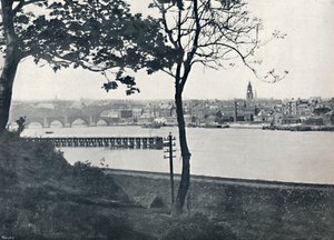 Berwick - Desde Spittal, mostrando el Puente de Berwick, 1895 de Unbekannt