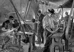 Fabricación de bicicletas, Francia, 1896 de Unbekannt