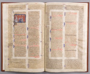 Bifolio con los Decretales de Graciano, francés, ca. 1290