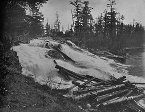 Grandes caídas, río Peshtigo, Wis., c1897