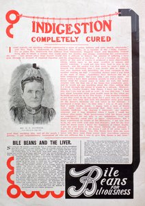 Anuncio de Bile Beans, 1903