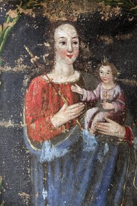 Capilla barroca de Bionnassay. Virgen María y Jesús