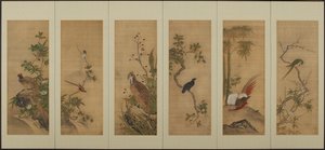 Pájaros y flores de Unbekannt