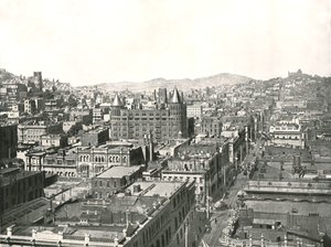 Vista aérea desde la torre del edificio Chronicle, San Francisco, EE.UU., 1895 de Unbekannt