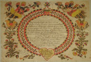 Certificado de Nacimiento y Bautismo, 1784 de Unbekannt