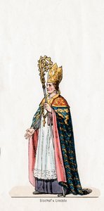 Obispo de Lincoln, diseño de vestuario para la obra de Shakespeare, Enrique VIII, siglo XIX de Unbekannt