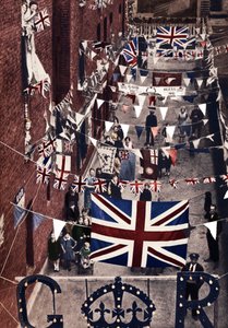 Blackfriars, Londres, decorado para la coronación del Rey Jorge VI