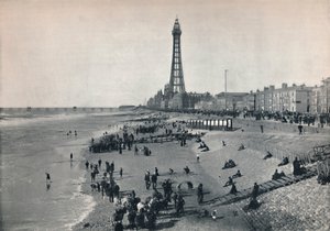 Blackpool - Vista del frente, mostrando la torre, 1895 de Unbekannt