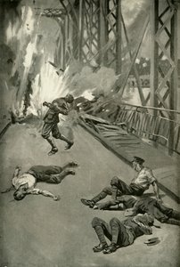 Voladura de un puente sobre el Aisne en Soissons, 1919 de Unbekannt
