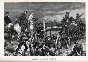 El pantano de Blücher hacia Waterloo, 1882