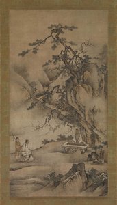 Bo Ya toca el Qin mientras Zhong Ziqi escucha, 1530s de Unbekannt