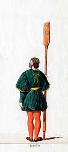 Barquero, diseño de vestuario para la obra de Shakespeare, Enrique VIII, siglo XIX de Unbekannt