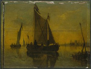 Barcos en un estuario de Unbekannt