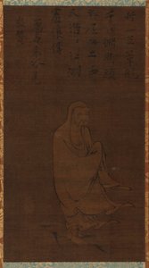 Bodhidharma cruzando el Yangzi en una caña, siglo XV de Unbekannt