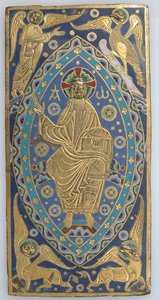 Placa de cubierta de libro con Cristo en Majestad, francés, ca. 1200 de Unbekannt