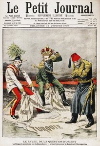 Crisis de Bosnia. Portada del periódico francés Le Petit Journal, 18 de octubre de 1908, 1908 de Unbekannt