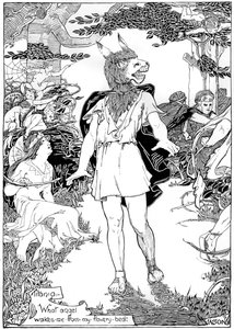 Bottom en escena de El Sueño de una Noche de Verano de William Shakespeare, 1898