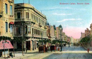 Boulevard Callao, Buenos Aires, Argentina, finales del siglo XIX o principios del siglo XX de Unbekannt