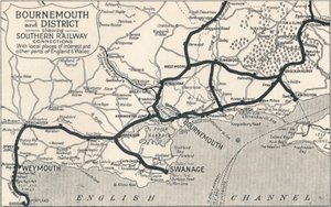 Bournemouth y Distrito, mostrando conexiones del Ferrocarril del Sur, 1929 de Unbekannt