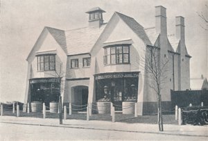 Bournville: dos de las tiendas del pueblo, c1900 1901-1902 de Unbekannt