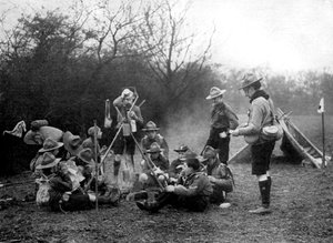 Boy scouts acampando, 1926