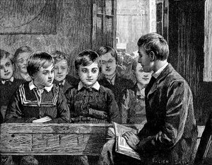 Clase de niños en una escuela dominical estadounidense de Unbekannt
