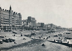 Brighton - El Hotel Métropole y la Playa, 1895 de Unbekannt
