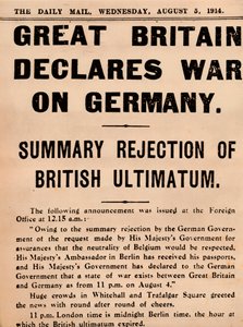 Gran Bretaña declara la guerra a Alemania, 1914 1935 de Unbekannt
