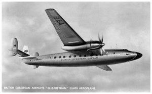 Avión clase Isabelina de British European Airways, siglo XX