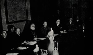Ministros británicos y griegos se reúnen en Atenas, Día de Navidad, 1944 de Unbekannt