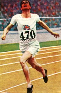 Atleta británico Douglas Lowe ganando los 800 metros en Atletismo, 1928