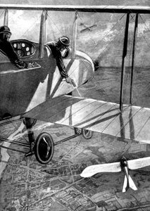 Biplano británico contra Taube alemán, Primera Guerra Mundial, 1914 de Unbekannt