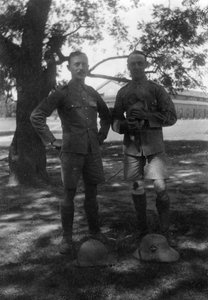 Soldados británicos, Muttra, India, 1917