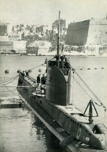Submarino británico en Malta, Segunda Guerra Mundial, 1945 de Unbekannt
