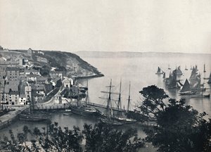 Brixham - La ciudad baja, mostrando la flota pesquera, 1895 de Unbekannt