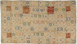 Brocado, seda. Túnica de monje budista, remendada, kesa, período Edo, 1615-1868 de Unbekannt