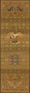 Brocado, seda. Panel oblongo, funda de silla, dinastía Qing, siglo XVIII de Unbekannt
