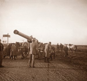 Artillería pesada averiada, Somme, norte de Francia, c1914-c1918 de Unbekannt