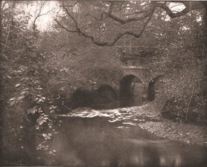 Arroyo y puente en el Nuevo Bosque, Hampshire, 1894 de Unbekannt