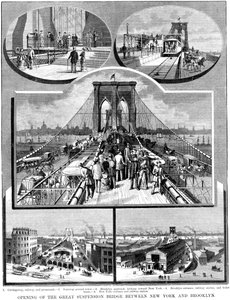 Puente colgante de Brooklyn, Nueva York de Unbekannt
