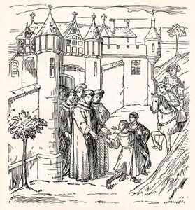 Los hermanos Polo parten de Constantinopla con Marco hacia China c. 1300, 1912 de Unbekannt