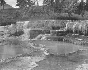 Manantiales de azufre marrón, Parque Nacional de Yellowstone, EE.UU., c. 1900 de Unbekannt