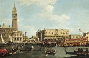 Bucintoro en la Mole en Venecia el día de la Resurrección