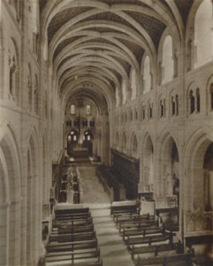 Interior de la Iglesia de la Abadía de Buckfast, finales del siglo XIX-principios del siglo XX de Unbekannt