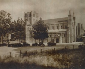 Iglesia de la Abadía de Buckfast, Vista Norte, finales del siglo XIX-principios del siglo XX de Unbekannt